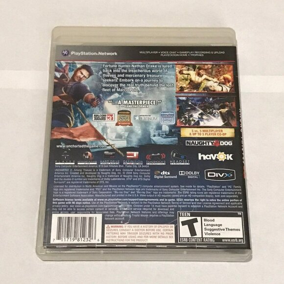 PS3 Uncharted 2 Among Thieves CIB Mint Playstation 3 - Picture 2 of 4